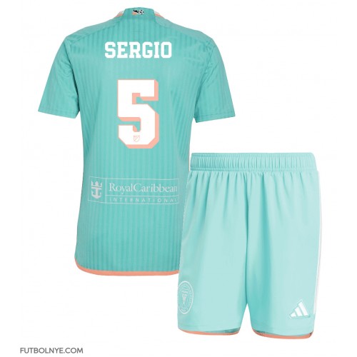 Camiseta Inter Miami Sergio Busquets #5 Tercera Equipación para niños 2024-25 manga corta (+ pantalones cortos)